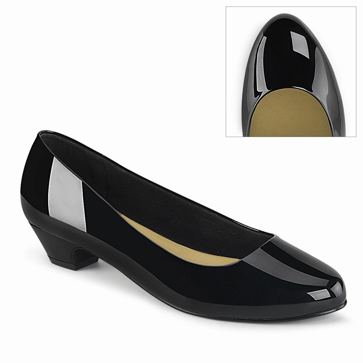1 1/4" Block Heel Pump (GWEN-01) Arch Support Insoles For Heels