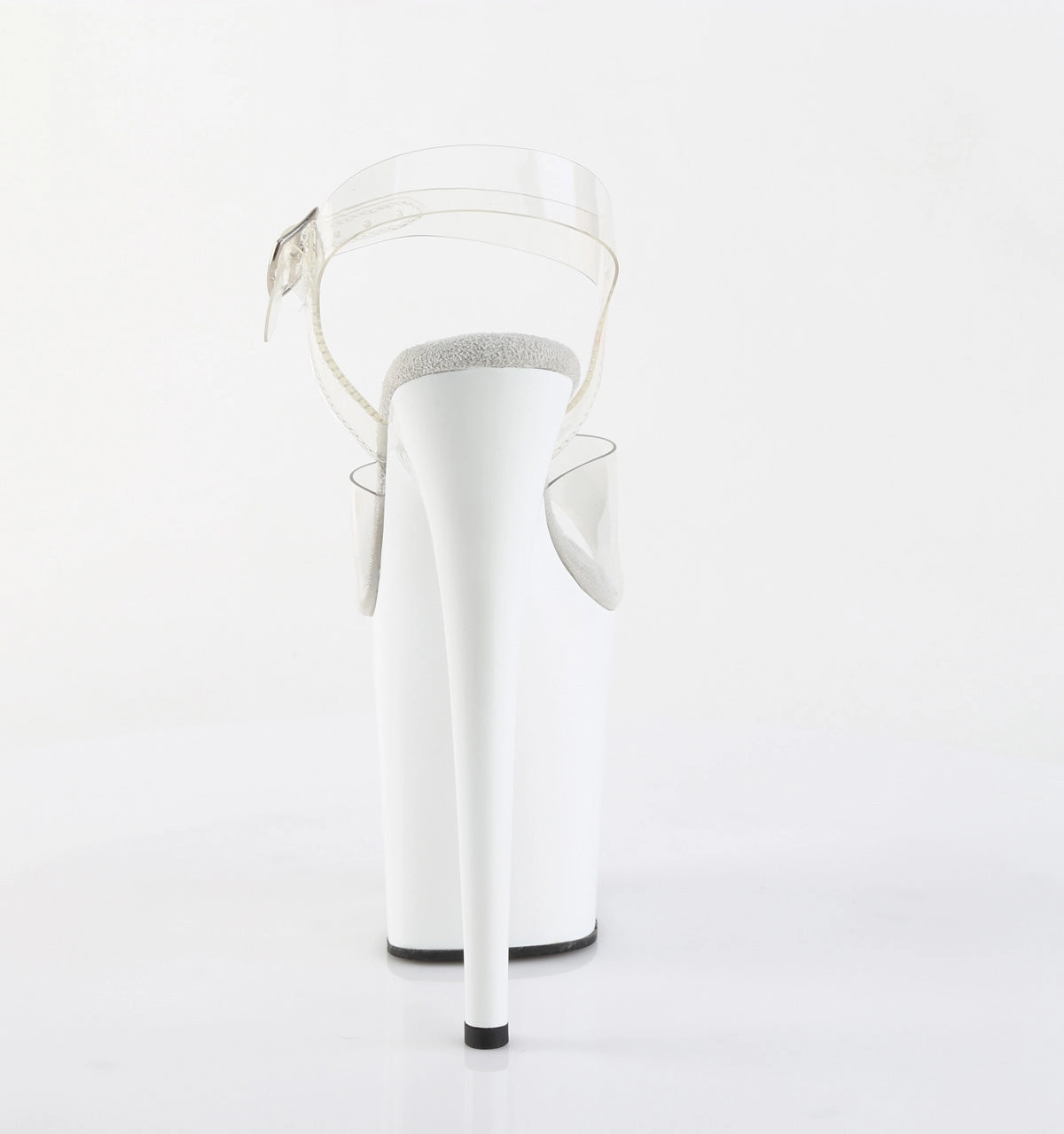 Ballet High Heels 8 Inch Heel FLAMINGO-808 Clear White