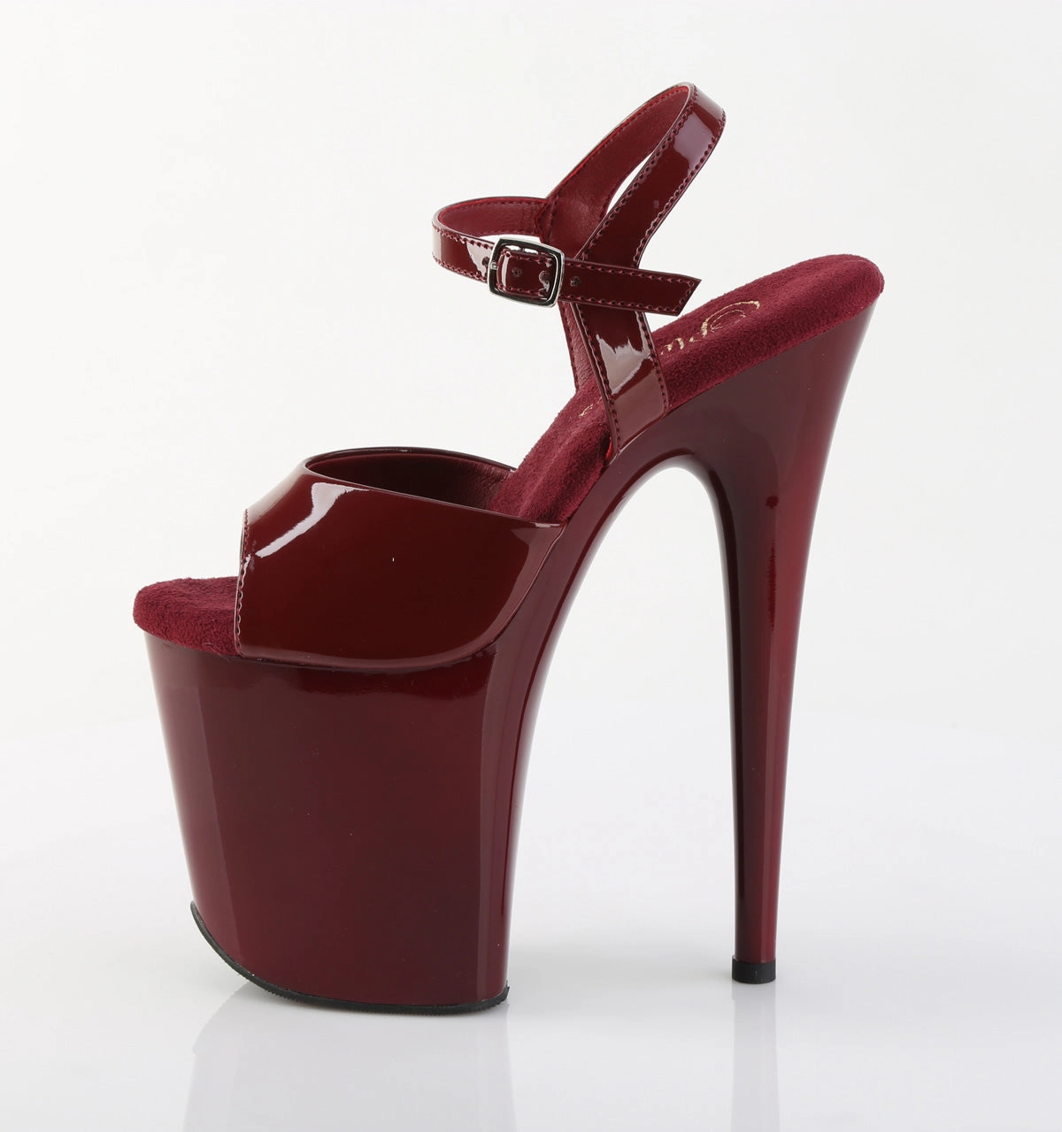 8 Inch Heel FLAMINGO-809 Burgundy Chunky Boots High Heel