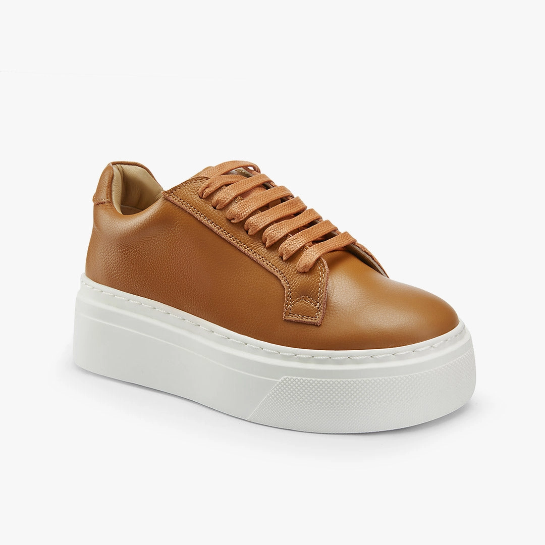 Bootie High Heel *AILANI BROWN - platform leather sneaker