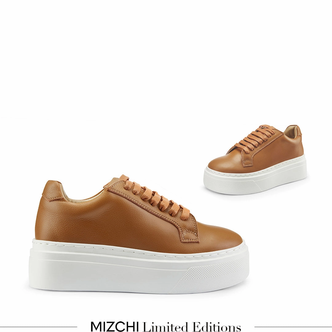 *AILANI BROWN - platform leather sneaker Clip Art High Heel Shoes