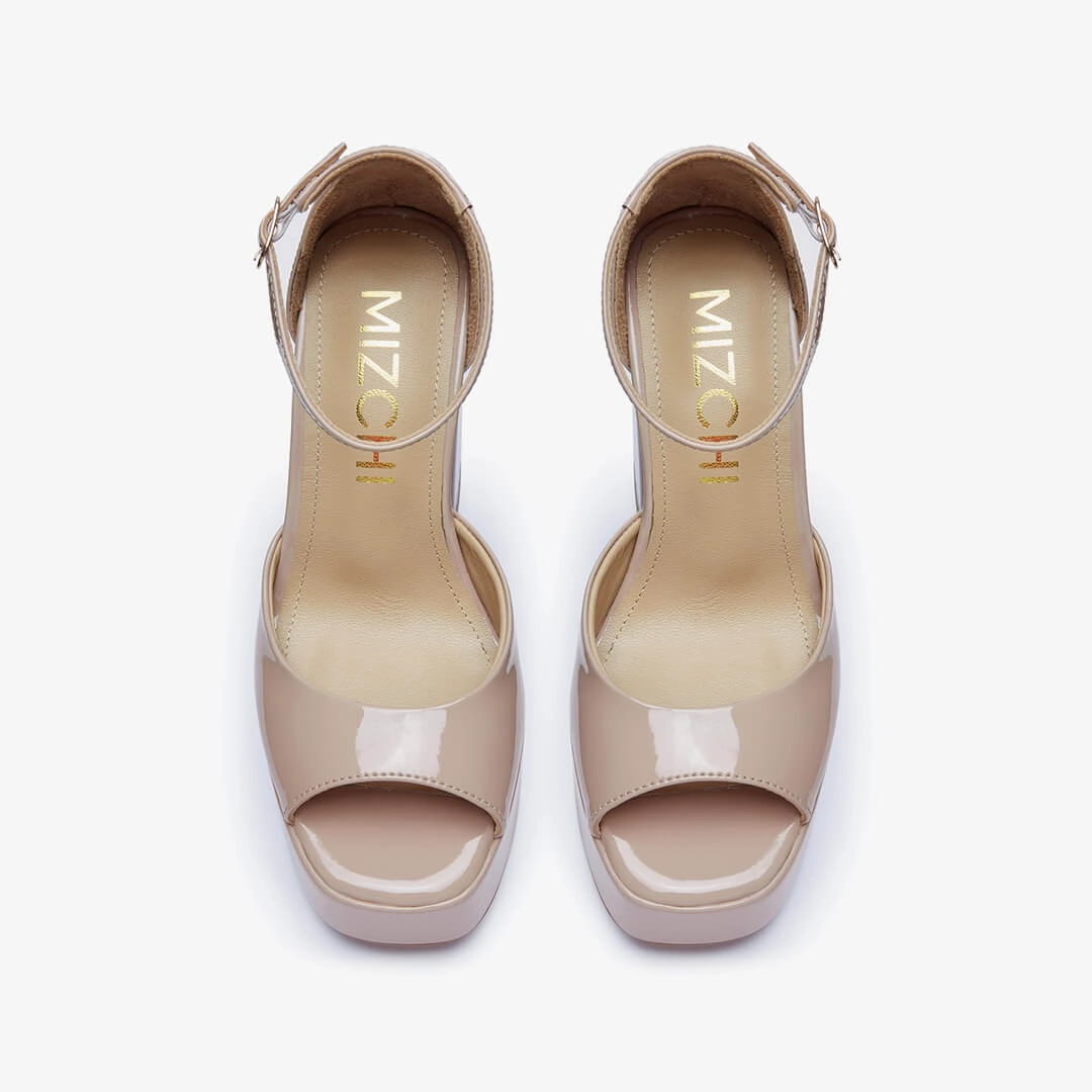High Heels Lo *LAURANCE - beige patent platform