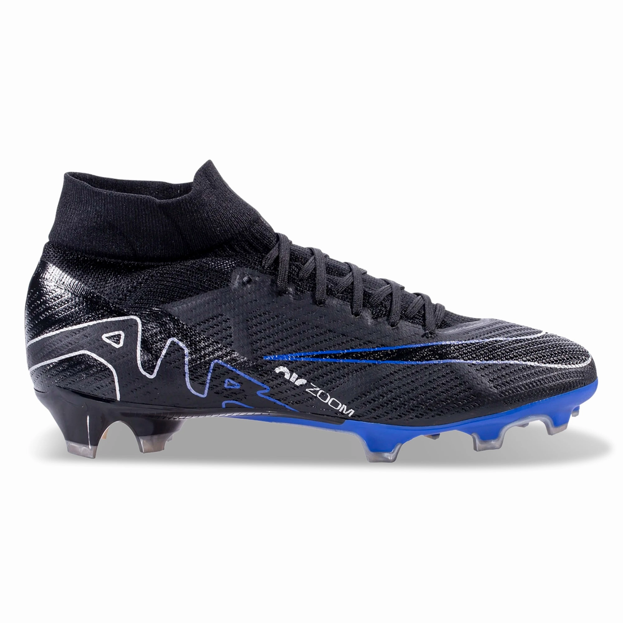 Nike Zoom Superfly 9 Pro Firm Ground Soccer Cleats (Black/Chrome-Hyper Royal) Kohl's Nike Shoes