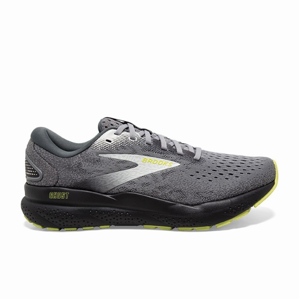 Brooks Men's Ghost 16 Grey/Green Best Shoe Inserts For Walking All Day Best