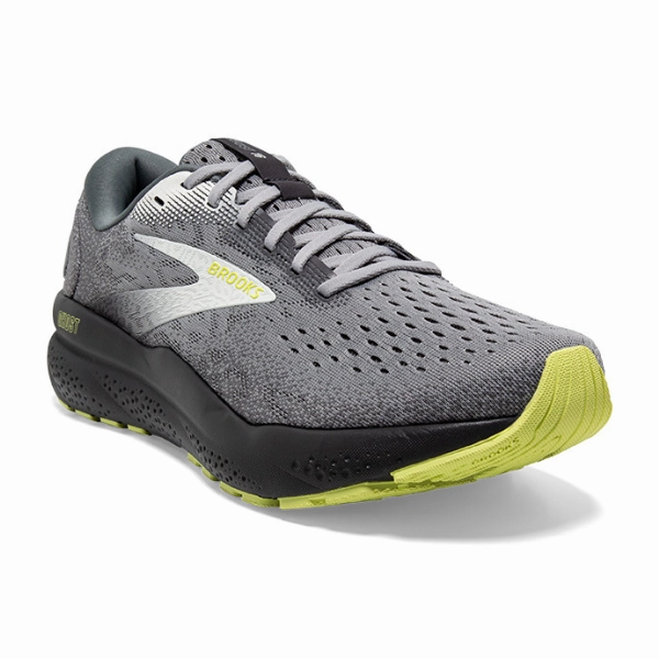 Brooks Men's Ghost 16 Grey/Green Most Recommended Walking Shoes