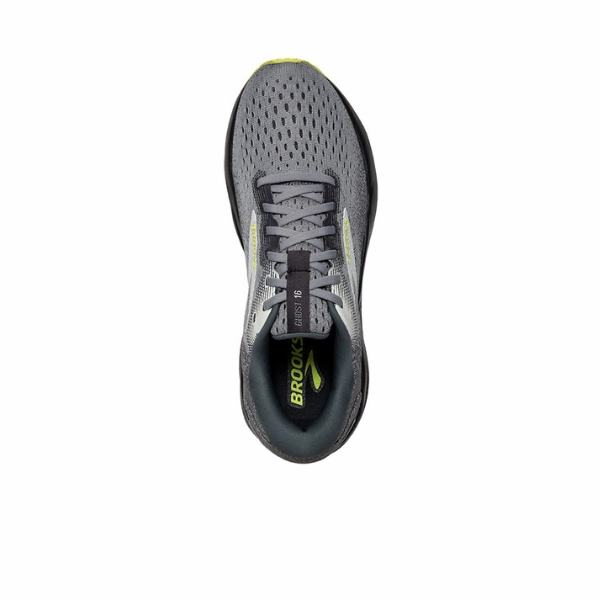 Brooks Men's Ghost 16 Grey/Green For Walking Comfortable Stylish Walking