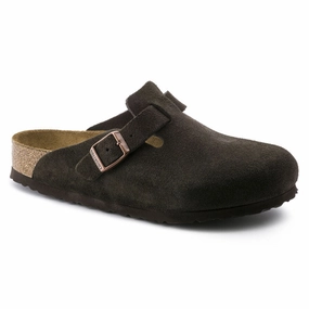 Birkenstock Boston Mocha Suede Soft Footbed Clog (Unisex) Fresno Ca