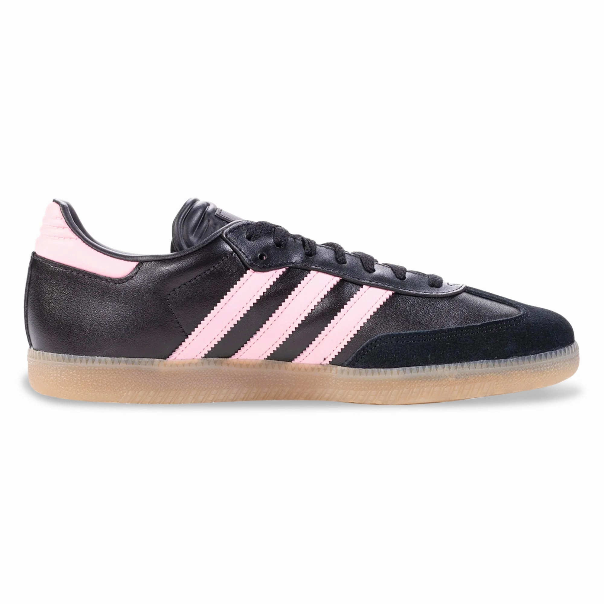 Adidas Gum Bottom Shoes adidas Samba Inter Miami Soccer Shoes (Black/Light Pink/Gum)