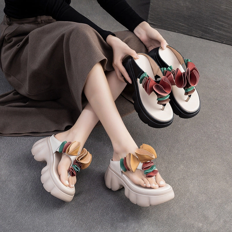 Women Summer Casual Leather Platform Slide Sandals Sandals Grande St Lucian Prices