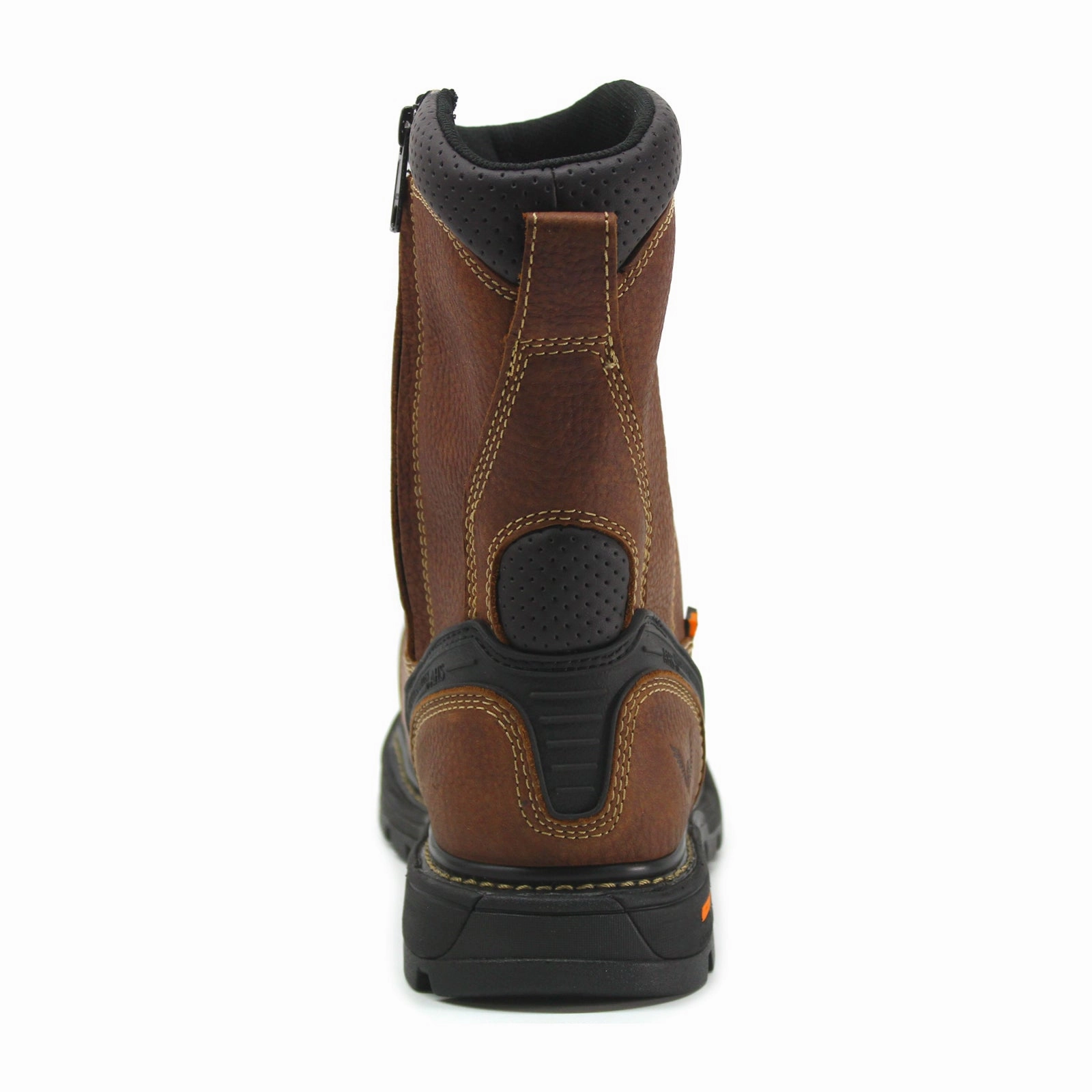 Thorogood 8 Inch Side Zip Wellington Full Grain Leather Men's Safety Toe Boots Ladder Lace Combat Boots