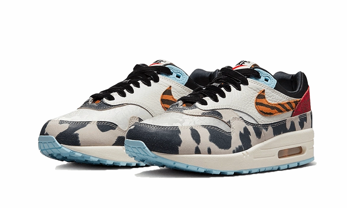 Air Max 1 '87 Tiger Swoosh Cow Print Valentines Nike Shoes