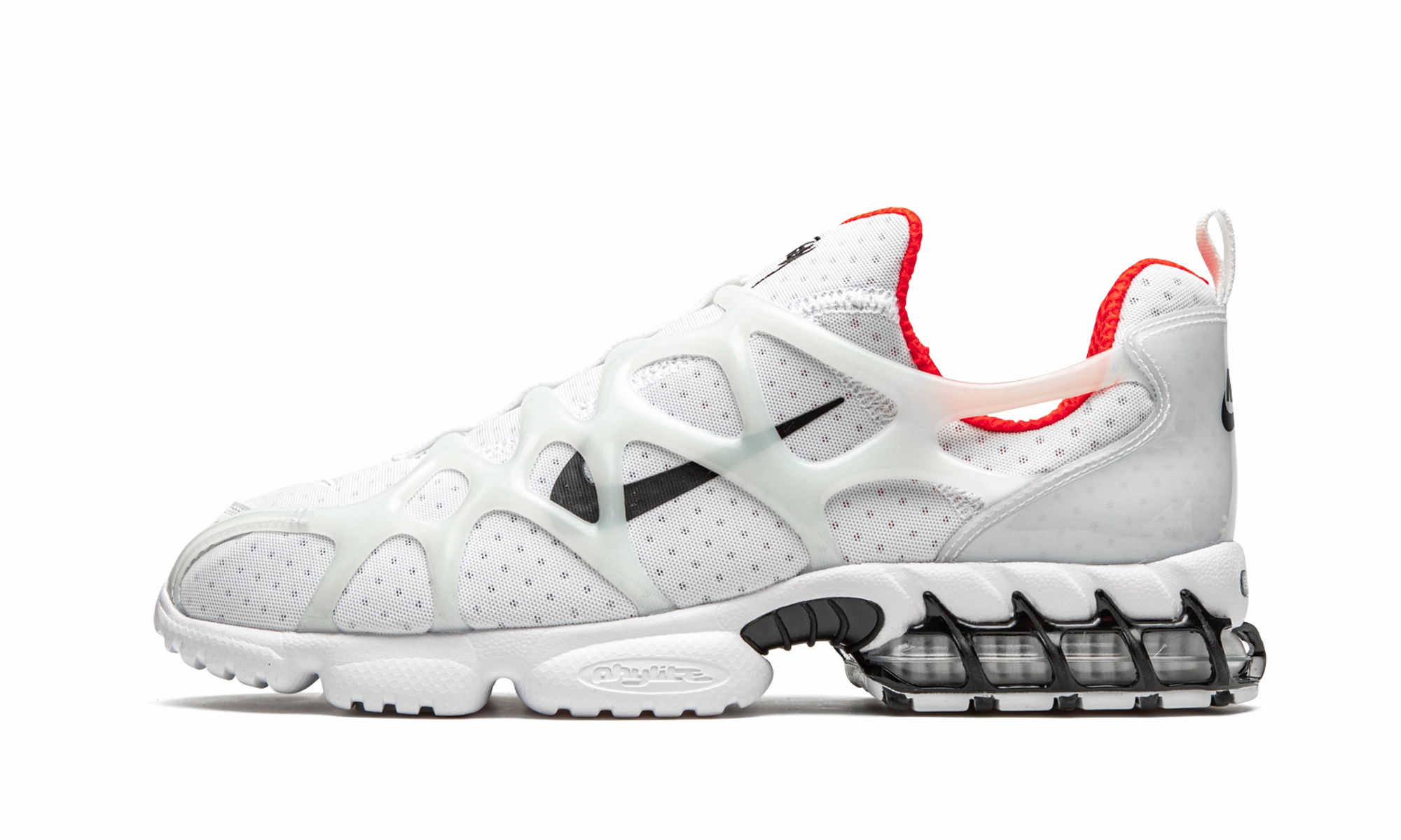 Air Zoom Spiridon Kukini "Stussy - Habanero Red" Throwback Nike Shoes