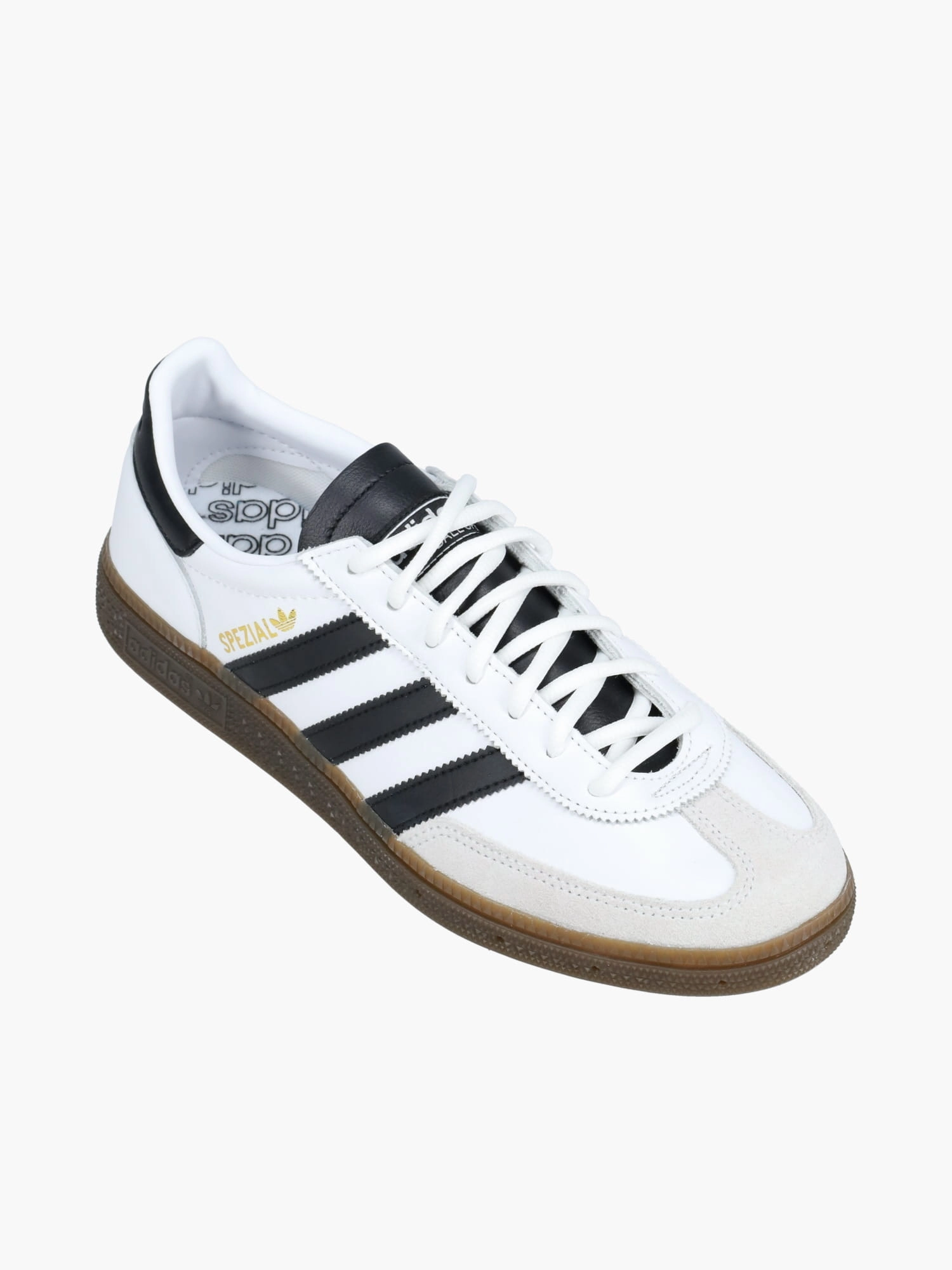 Wide Feet Flat Shoes Handball Spezial White Black leather
