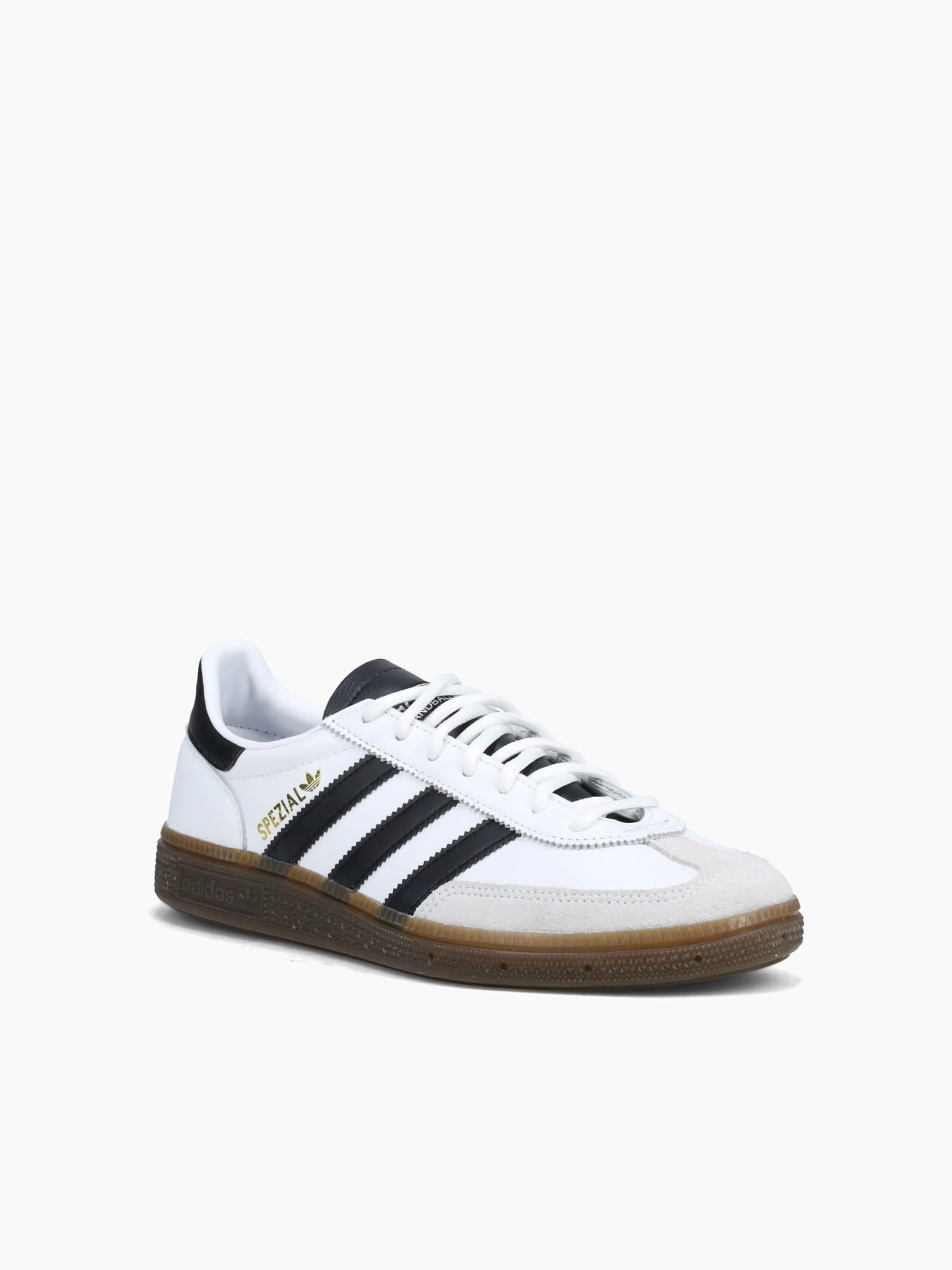 Handball Spezial White Black leather Flat Shoes For The Subway
