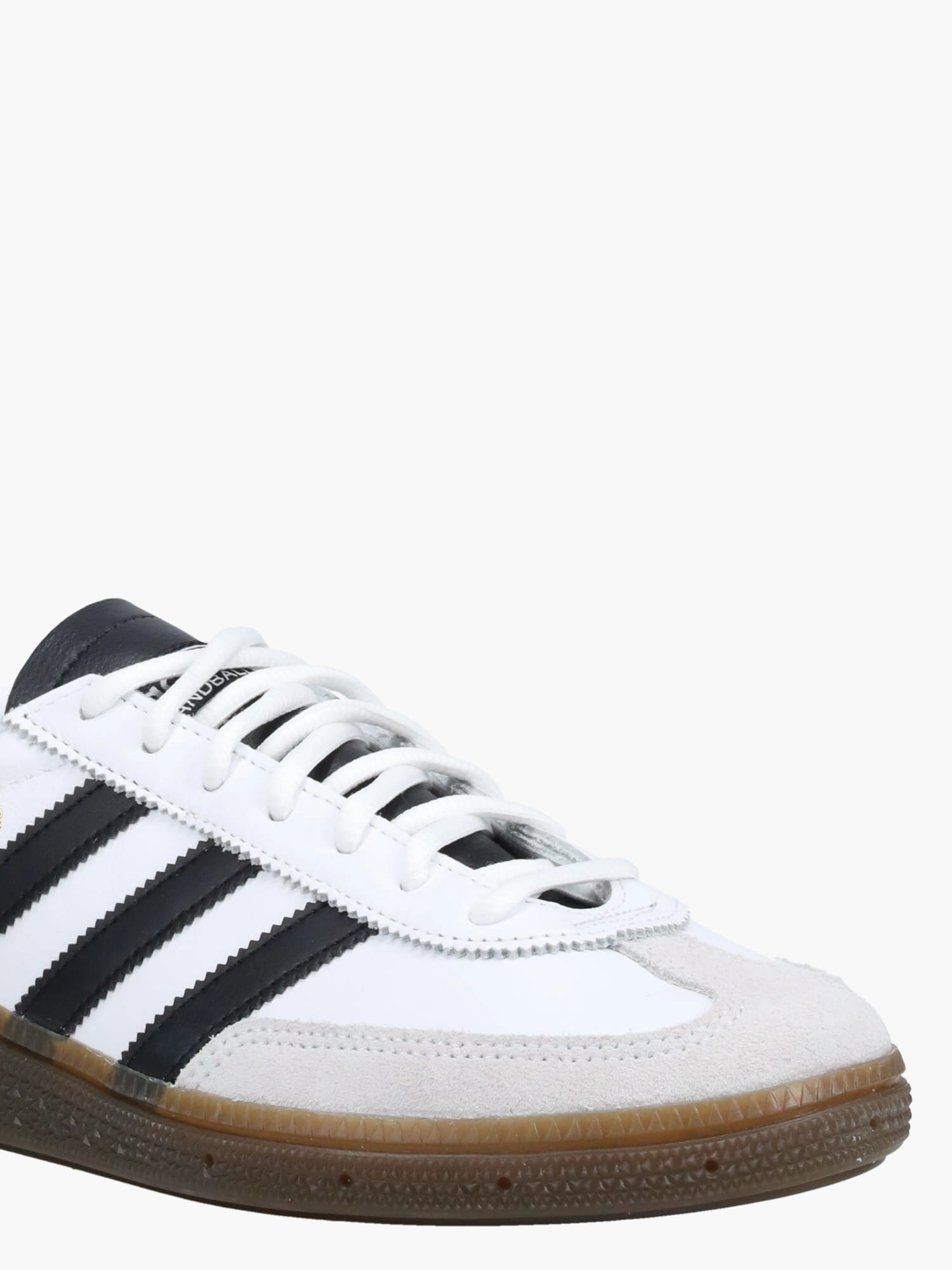 Handball Spezial White Black leather Gel Shoes For Flat Feet