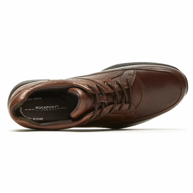 ROCKPORT MEN'S EDGE HILL 2 LACE-TO-TOE - BROWN Song Walk And Run