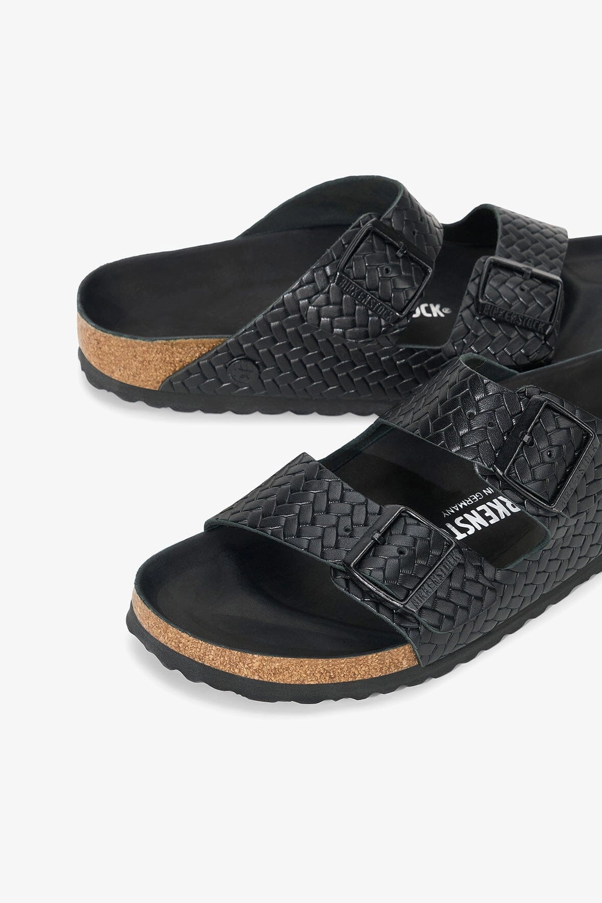 BIRKENSTOCK ARIZONA WOVEN EMBOSSED SANDAL | BLACK Shoes Near Me