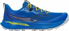 Backpacking Trail Running Shoes Saucony Peregrine 15 Mens Trail Running Shoes - Blue