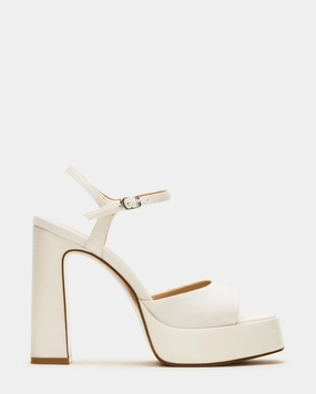 LIANDRA IVORY SATIN Strapped High Heels