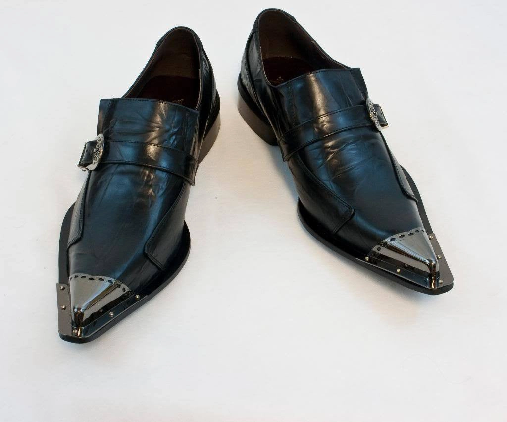 Casual Cow Leather Shoes New Fiesso Dress Shoes Black FI 6053