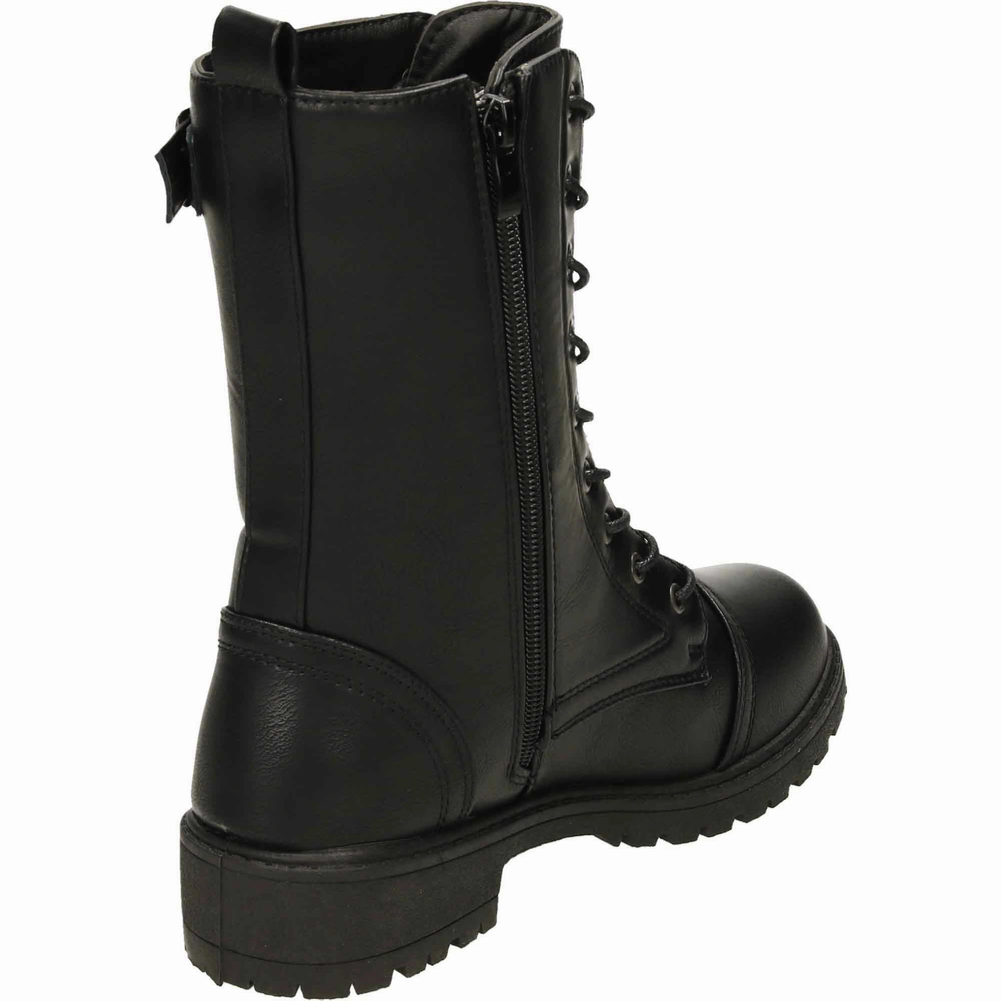 Dinosaur Combat Boots Military Combat Boots Lace Up Zip Black Punk Goth Victorian