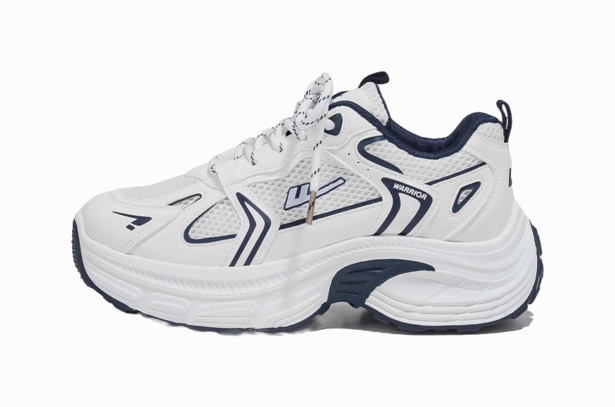 Warrior Low top Chunky Sneakers Women's Silver Gray Black