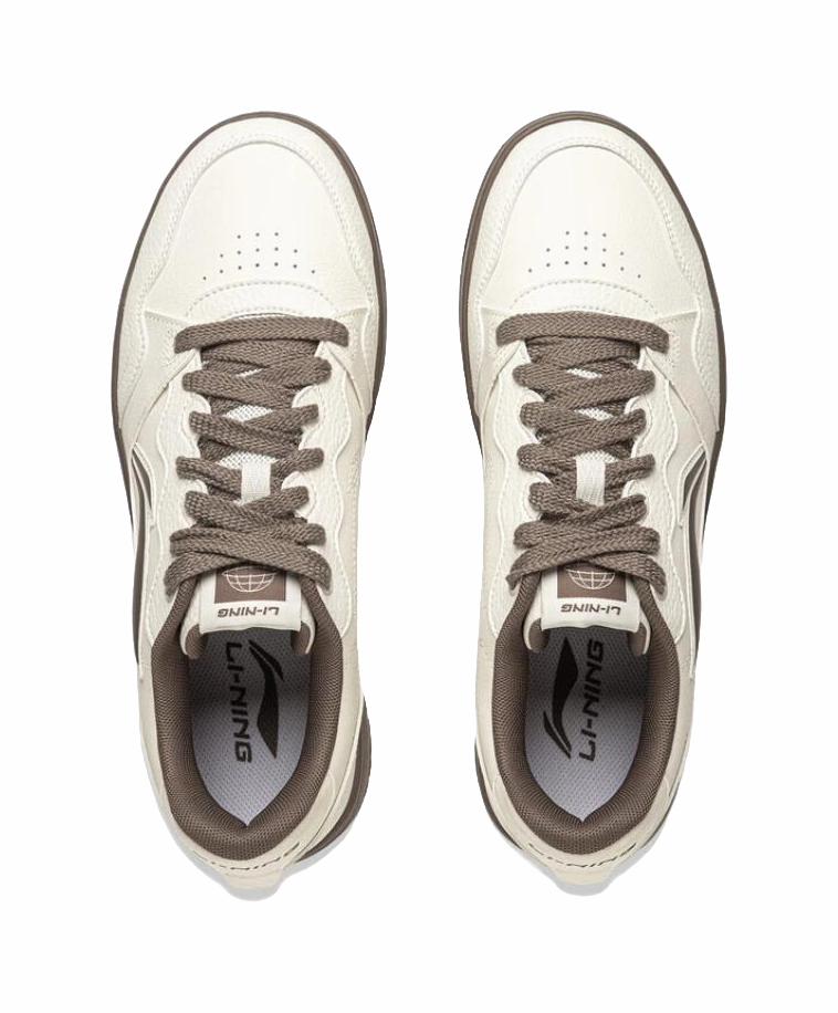 LiNing Tianji Soft Slip Resistant Cushioning Abrasion Resistant Low Top Skateboard Shoes Men's Ecru Business Casual With Boat Shoes