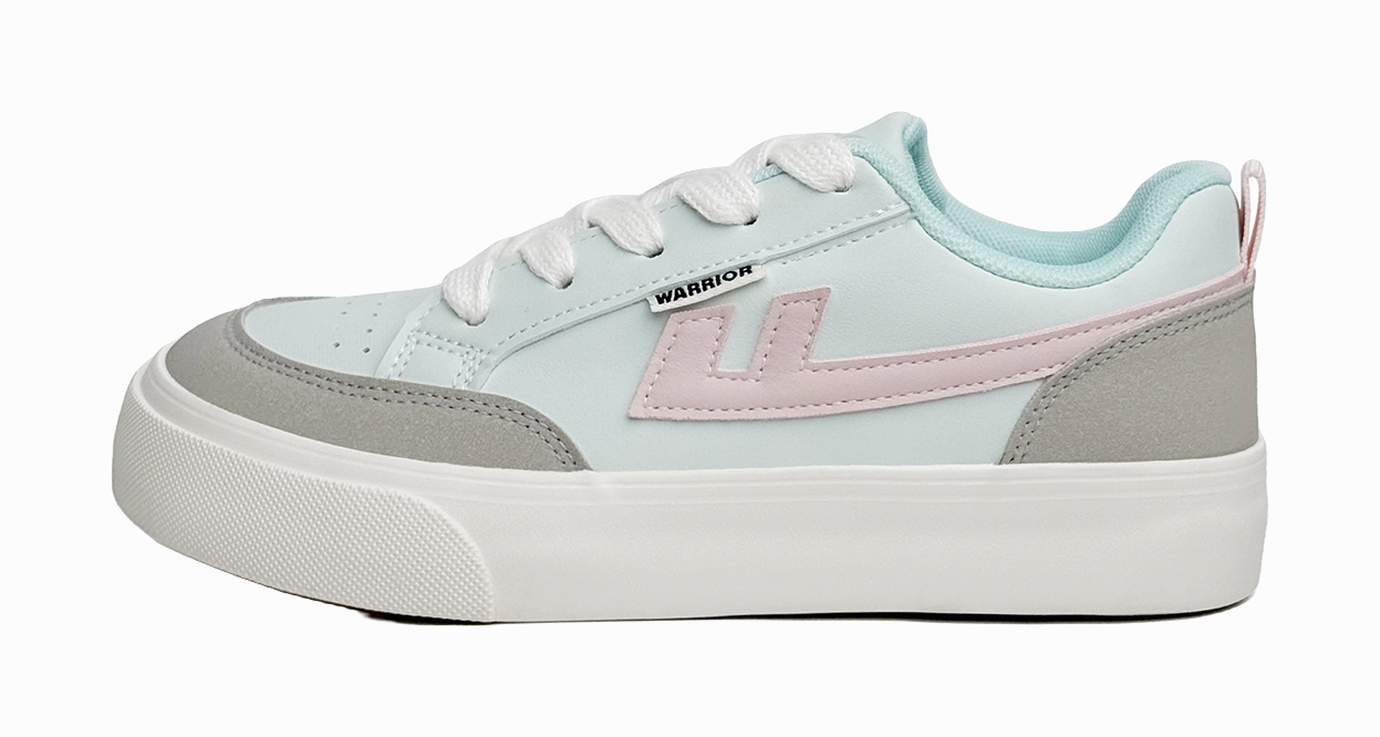 WARRIOR Skateboard Shoes Women's Low top Blue Gray Pink Trendy Casual Dress Shoes
