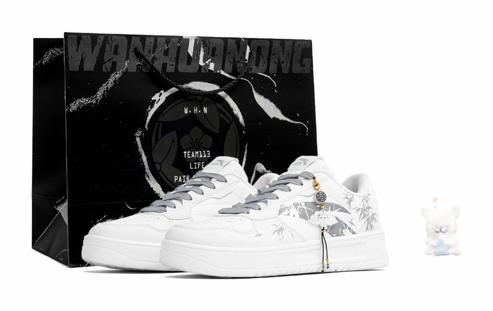 Anta Slip Resistant Abrasion Resistant Low top Skateboard Shoes Unisex White Gray Shoes For Casual And Formal Both