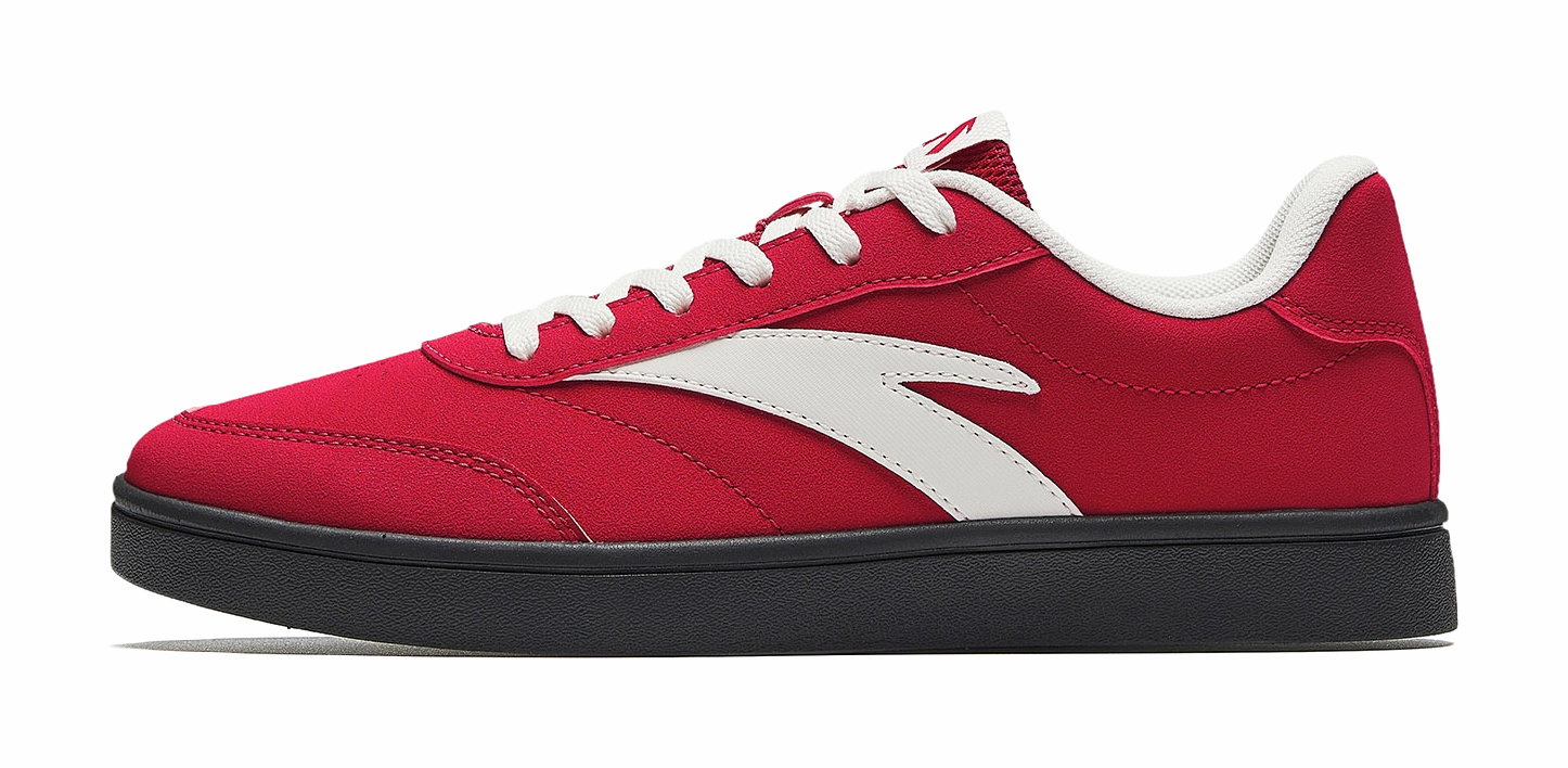 Italian Casual Shoes Anta Low top Skateboard Shoes Women's Elegant Red/Ivory White