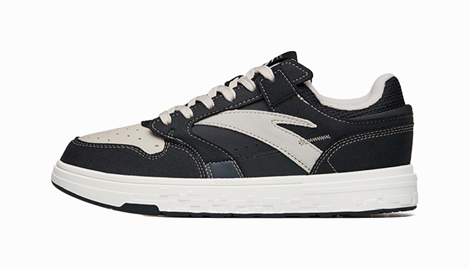 Anta Street Play Series Slip Resistant Cushioning Abrasion Resistant Low Top Skateboard Shoes Men's Black Gray Obsidian Casual Heritage Shoe