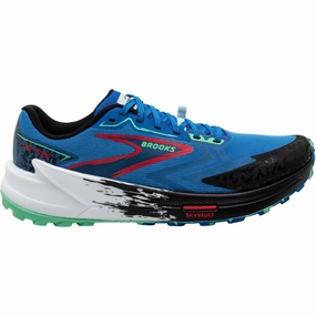 Brooks Catamount 3 Mens Trail Running Shoes - Blue Support Trail Running Shoes