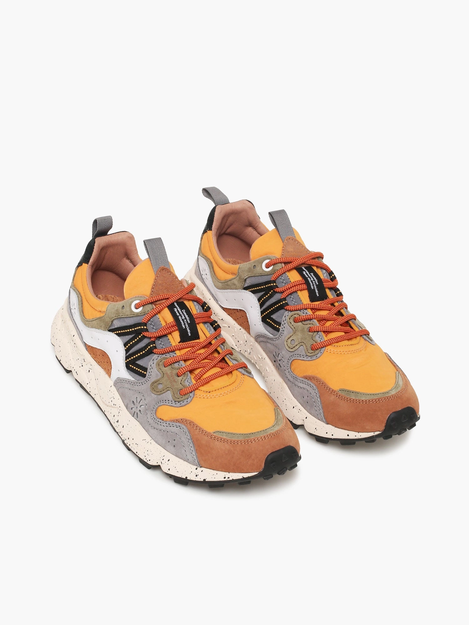 Scale Flat Shoes Yamano 3 Man Brown Mustard suede Nylon