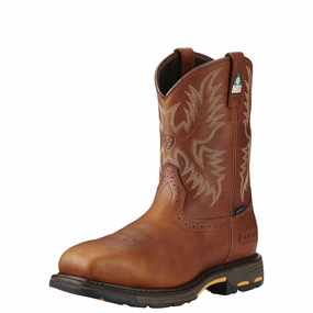 Composite Toe Lightweight Work Boots ARIAT Men's WorkHog CSA H2O Composite Toe Boot - Dark Copper