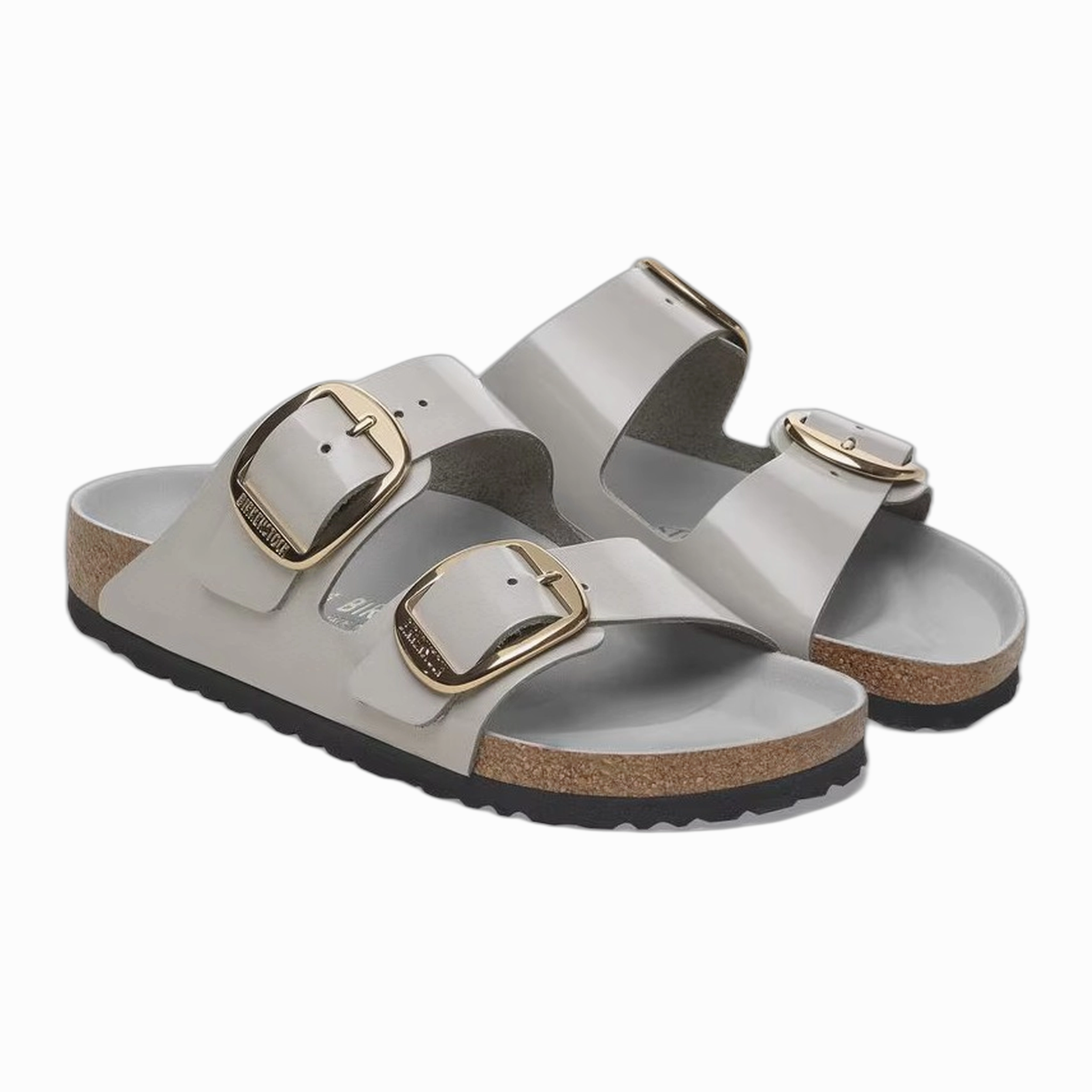 Suede Leather Arizona Big Buckle Natural Leather Patent