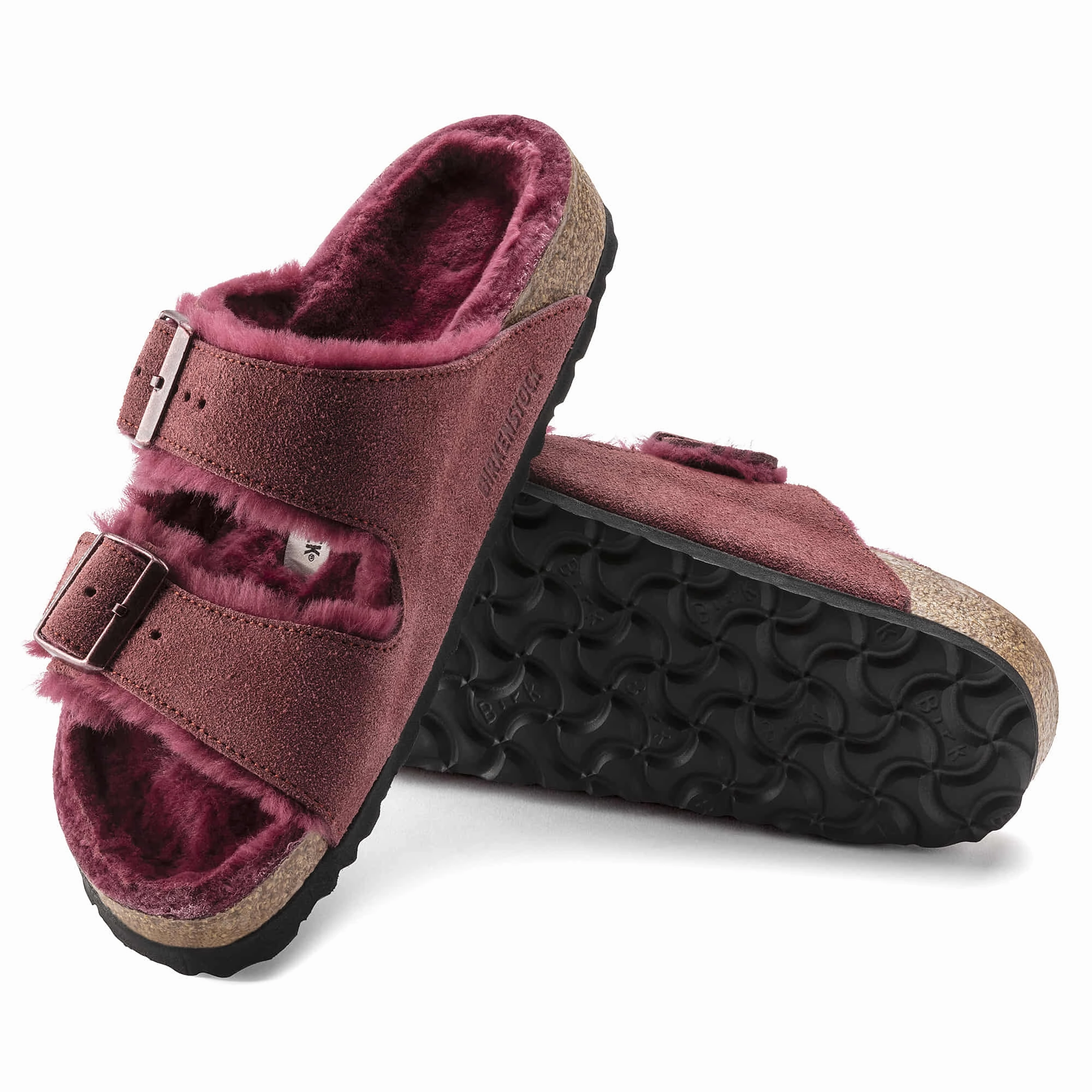 Arizona Shearling Suede Leather Clogs Outfit Women