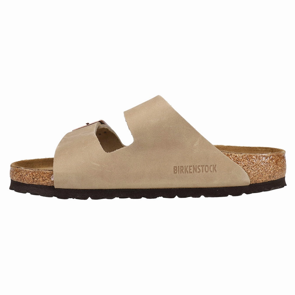 With Ankle Strap Arizona Soft Footbed Oiled Leather Sandals