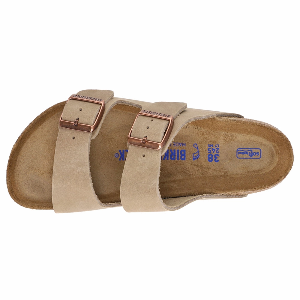 Sold In Stores Arizona Soft Footbed Oiled Leather Sandals