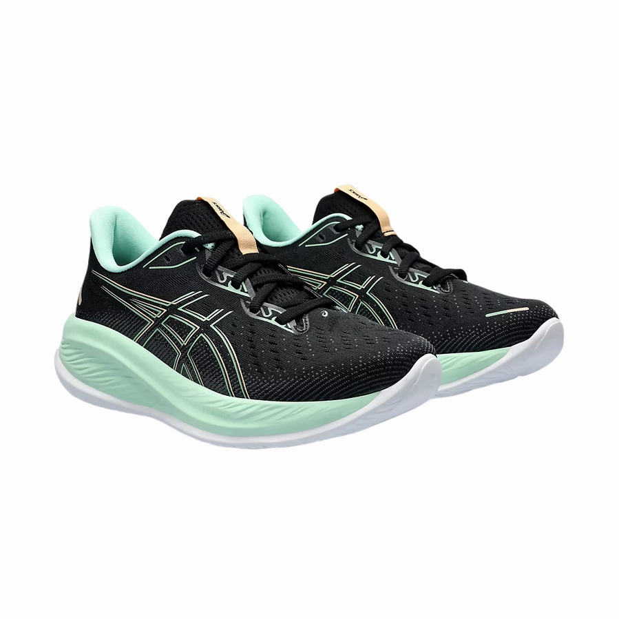 Asics 2019 Running Shoes Asics scarpa da corsa da donna Gel Cumulus 26 1012B599-001 nero-menta