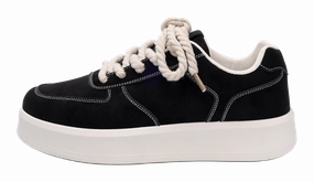 Yeezy Boost V Casual Shoes HUANQIU Air Force 1 Coverage Lightweight Height Increasing Low top Skateboard Shoes Men's Black