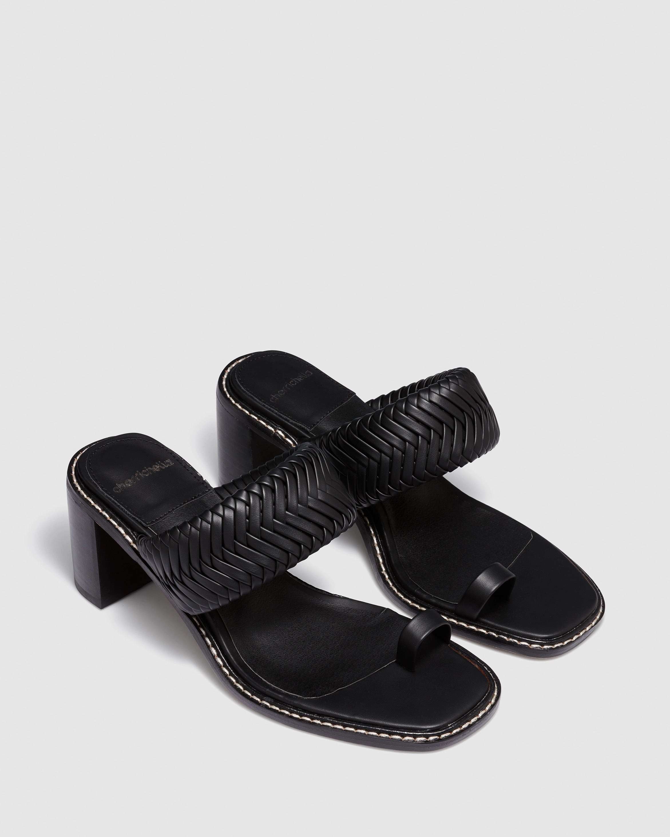 Avery Heels Black Ankle High Heels Shoes