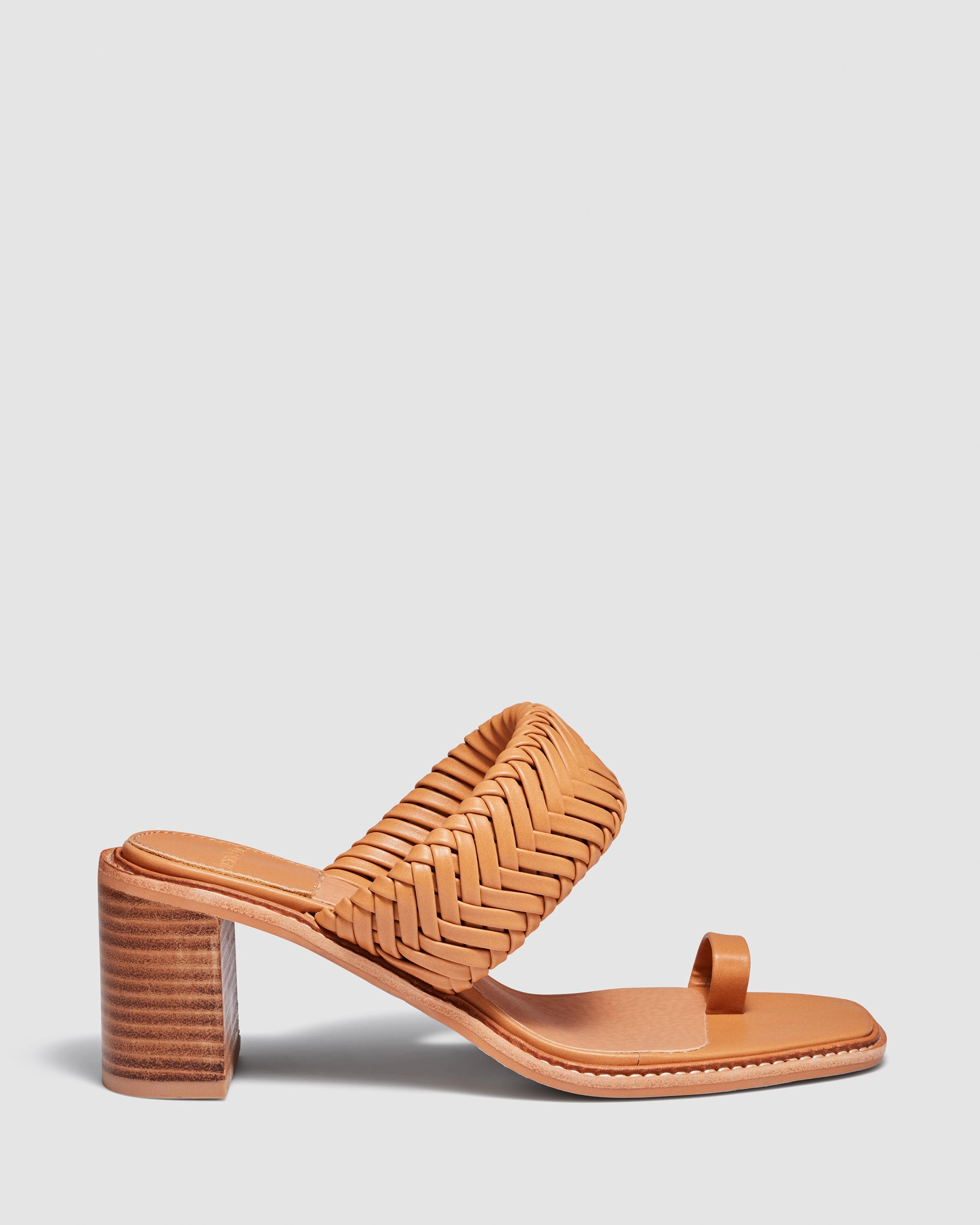 Avery Heels Tan Ribbon Tie High Heels