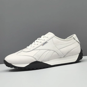 Best Gym Shoes Flat Sole Men Fashion Minimalism Quilted Leather Flat Casual Shoes