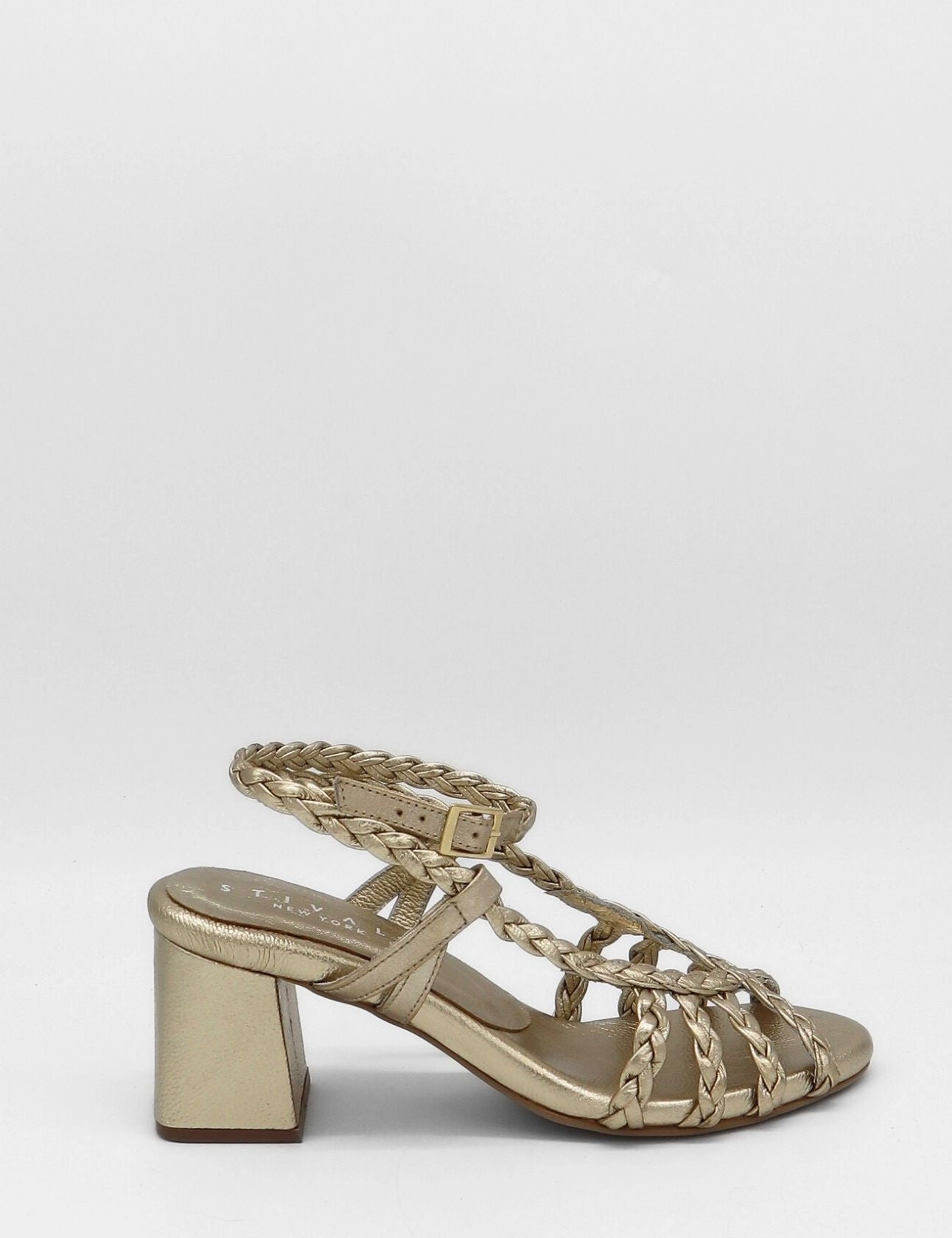 Bellisima braided crochet sandals in gold leather women shoes Casual High Top Shoes