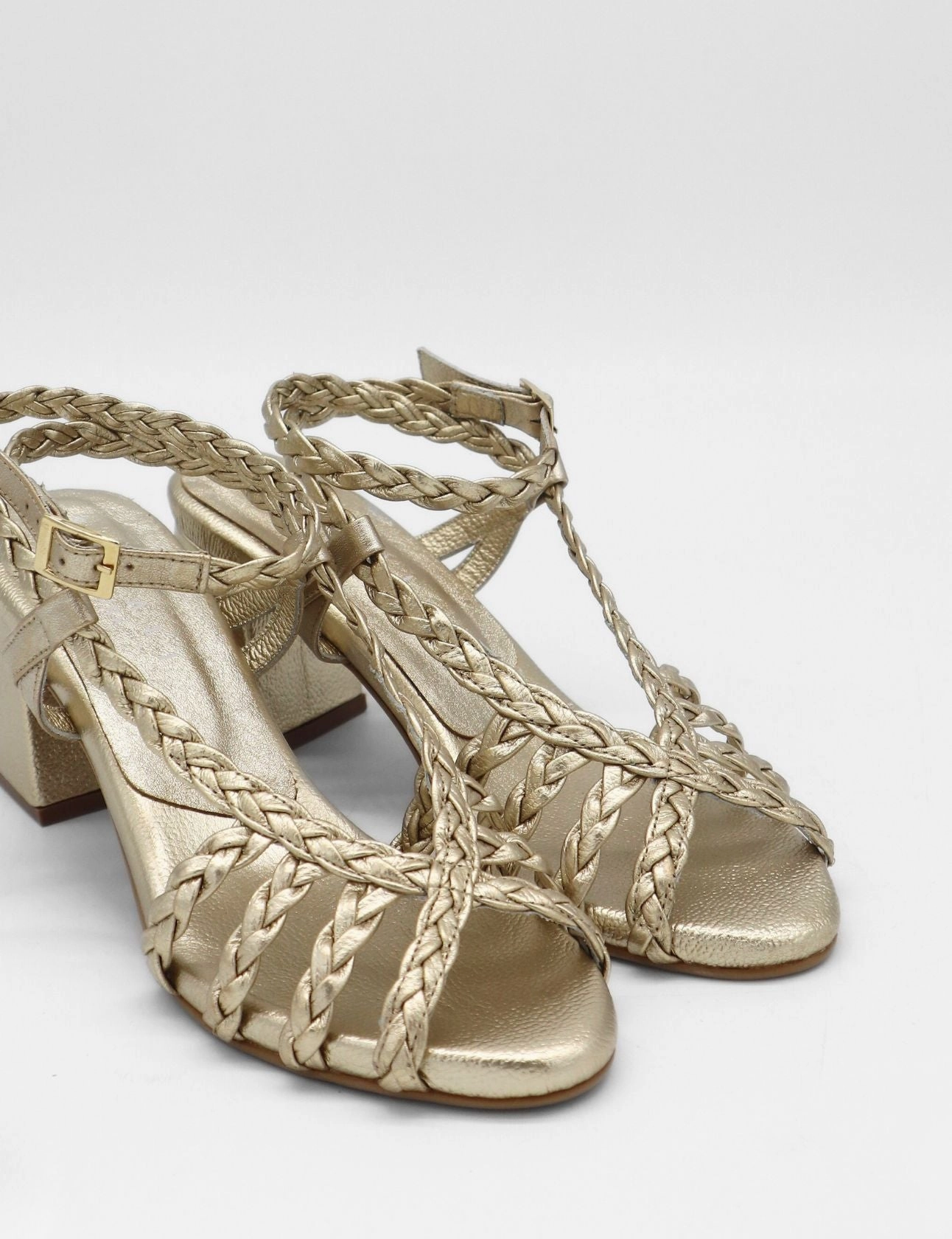 Casual Shoes For Fall Bellisima braided crochet sandals in gold leather women shoes