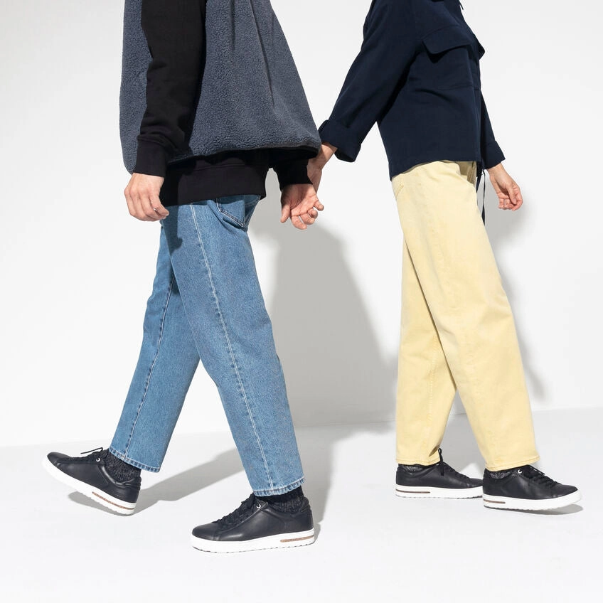 Clogs With Fur Bend : Black Leather