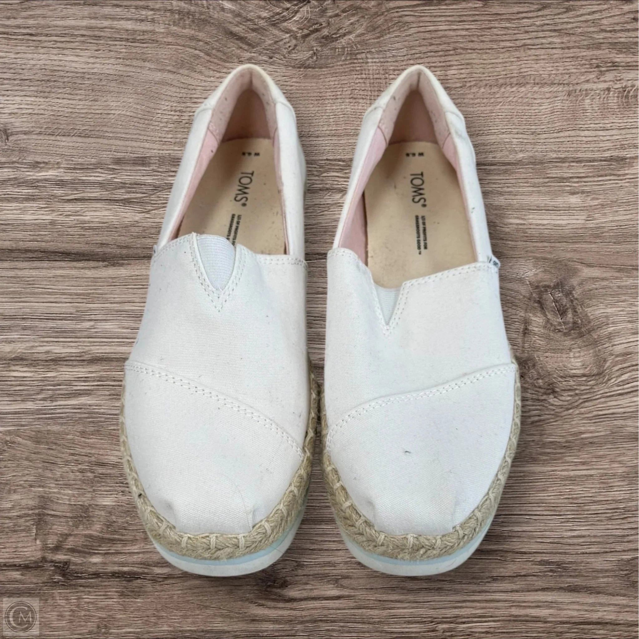 Long Legs And High Heels Shoes Heels Platform By Toms In White & Yellow, Size: 6.5