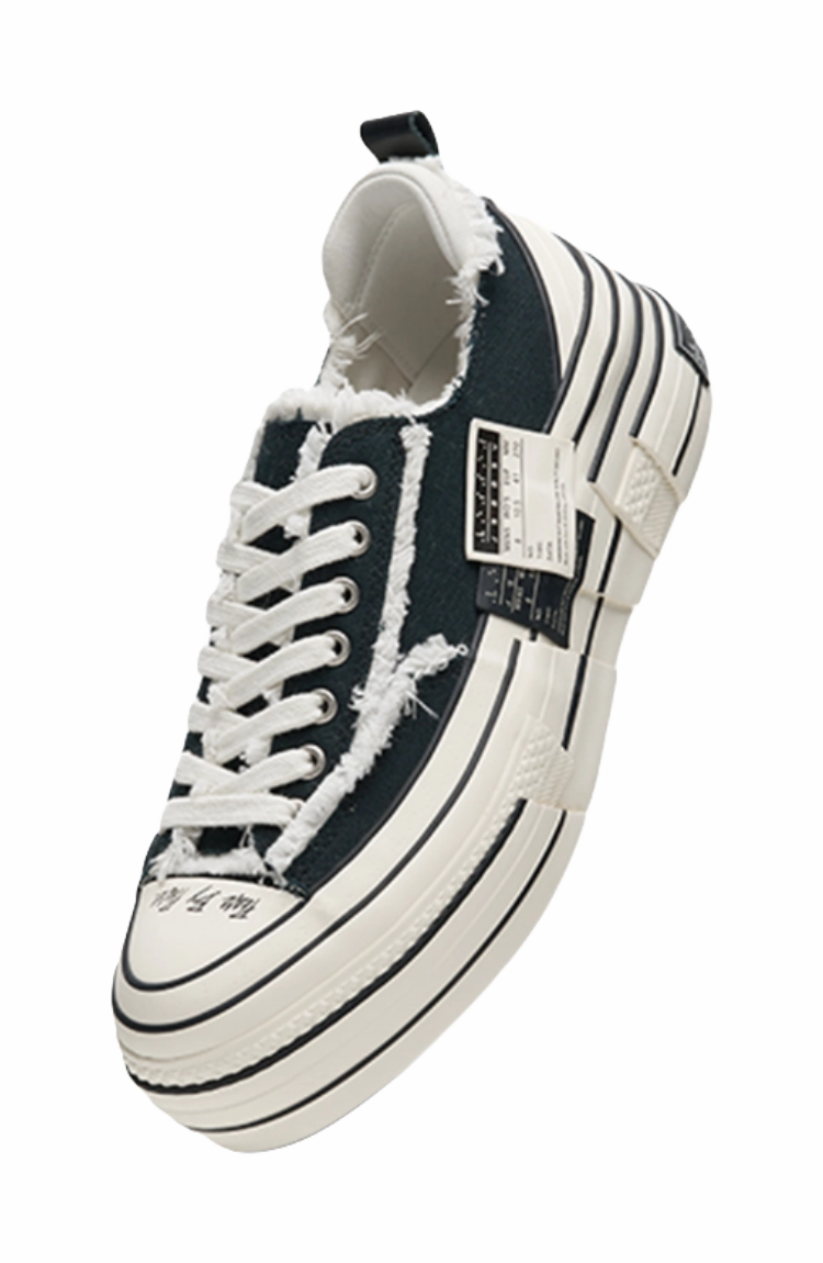 VESSEL Low top Canvas Shoes Unisex Black Sneaker Casual Shoes