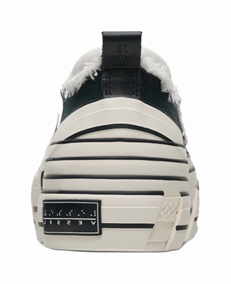 Socks For Casual Shoes VESSEL Low top Canvas Shoes Unisex Black