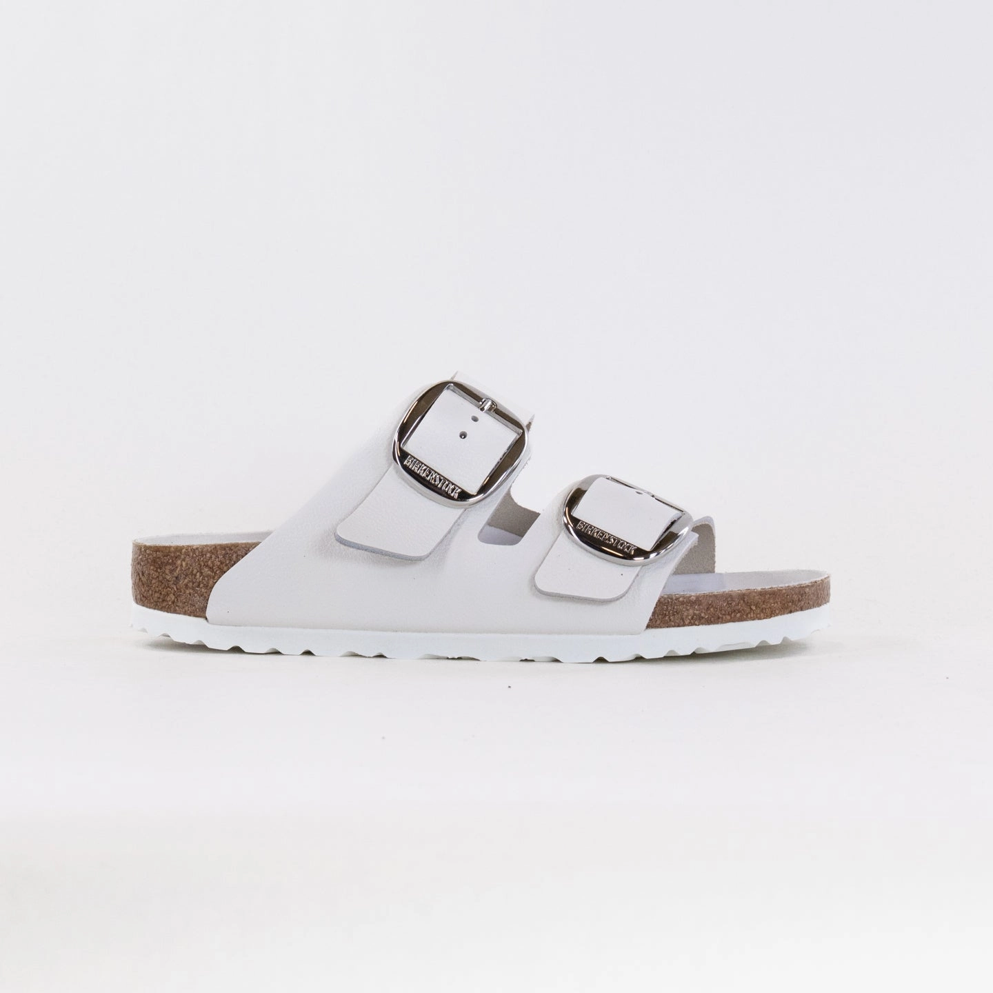 Birkenstock Arizona Big Buckle (Women's) - White Leather Bostons Birkenstock